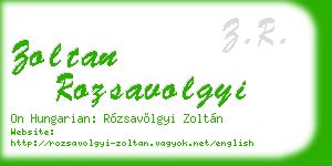 zoltan rozsavolgyi business card