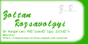 zoltan rozsavolgyi business card